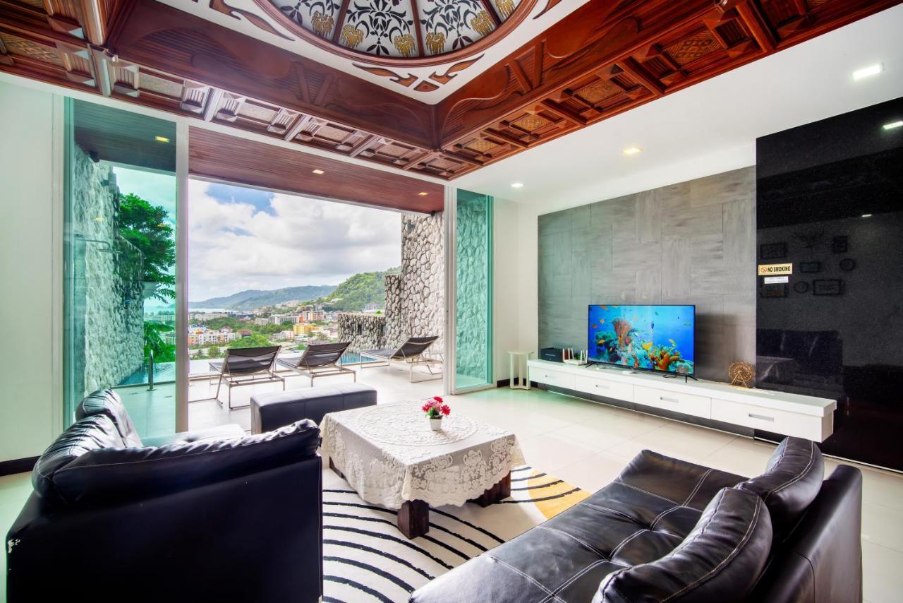 芭东villa1三卧双海景泳池别墅中英泰三文管家 Patong Eksteriør billede